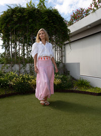 Michelle Skirt-Aurora Pink Flame Orange