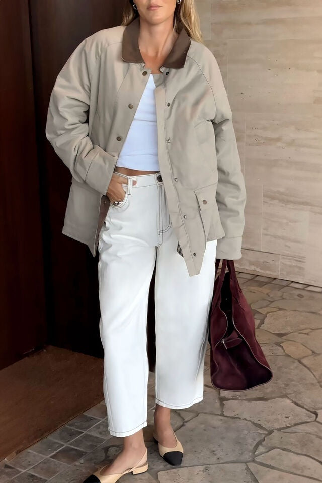 Tapered Barrel Jean Ecru