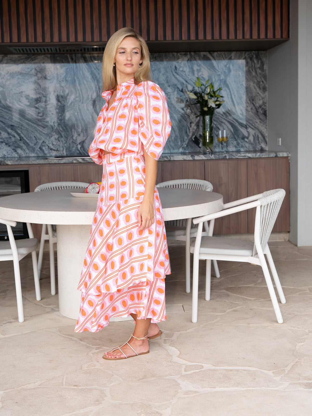 Holly Shirt- Aurora Pink Flame Orange