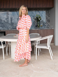 Holly Shirt- Aurora Pink Flame Orange