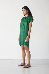 Gwen Dress / Emerald Poplin