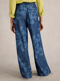 Farah Denim Wide Leg Trouser