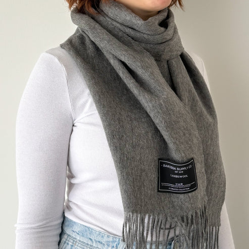 Lambswool Scarf / Winter Grey