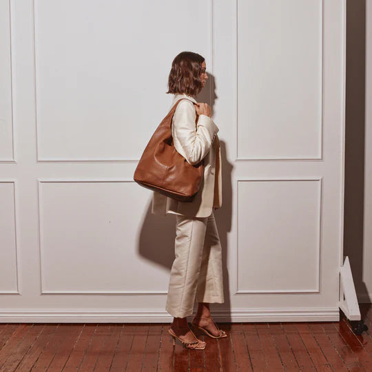 Scarlett Chestnut Leather Hobo