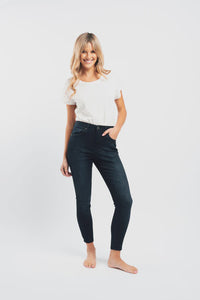 "Alfie" High Rise Skinny Jean / Washed Navy
