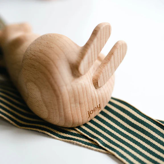 Beech Wood Kangaroo with Ribbon