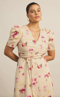 Glimmer Dress-Watercolour Bloom