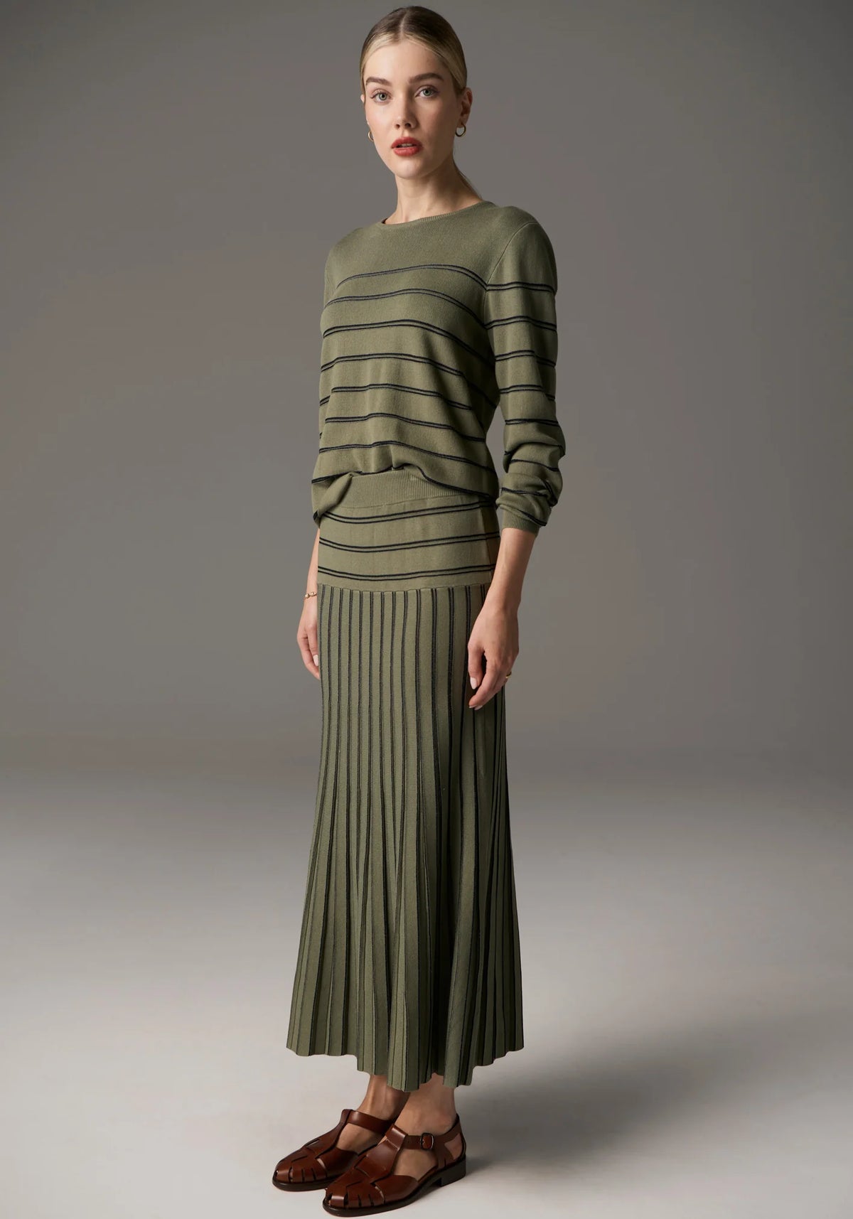 Gizelle Lurex Stripe Knit Top