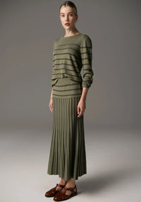 Gizelle Lurex Stripe Knit Top