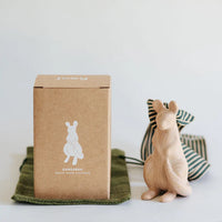 Beech Wood Kangaroo with Ribbon