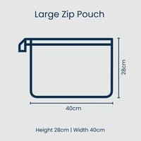 Large Zip Pouch- Multi Stripe
