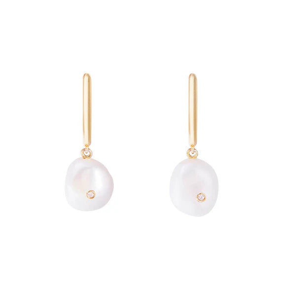 Freshwater Pearl Hoop Earrings