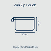 Mini Zip Pouch- Multi Stripe