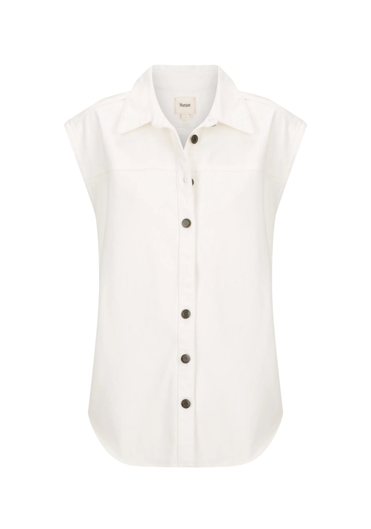 Theo Denim Vest / White