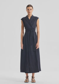 Vera Wrap Dress Navy