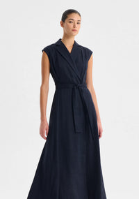 Vera Wrap Dress Navy