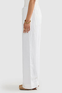 Luna Linen Pants-White