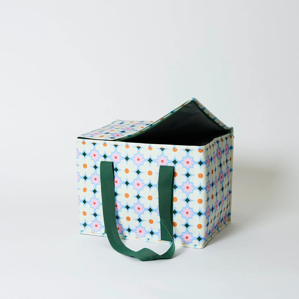 Daisy Stripe Large Insulated Tote