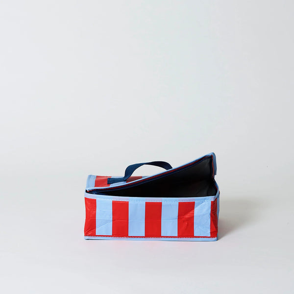 Red & Blue Stripe Takeaway Bag