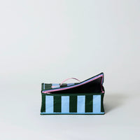 Green & Blue Stripe Takeaway Bag