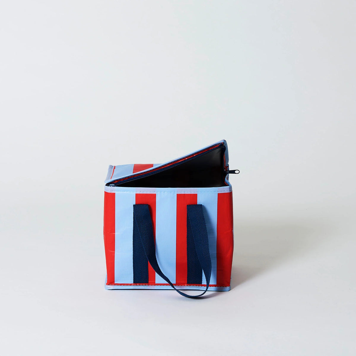 Red & Blue Stripe Mini Insulated Tote