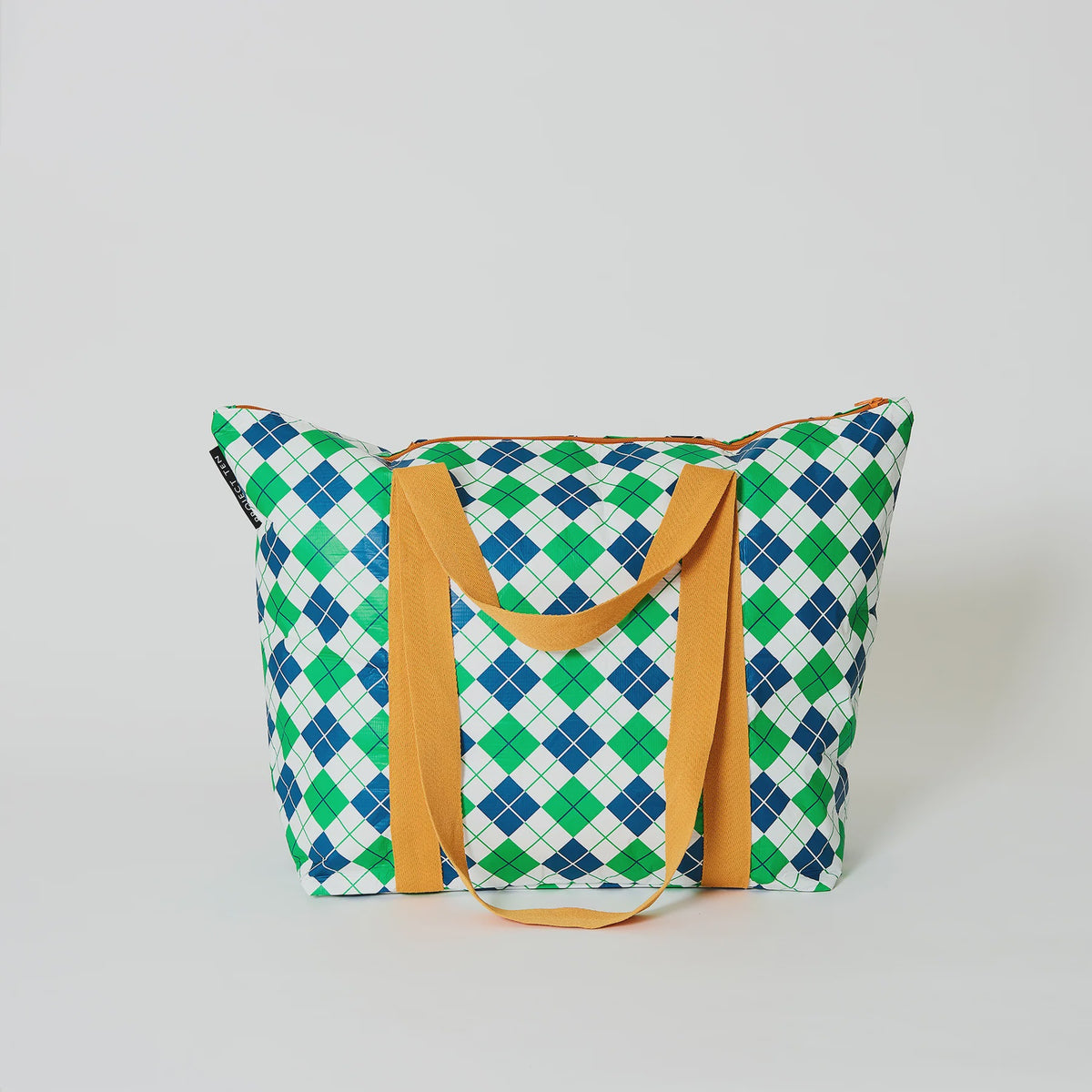 Argyle Medium Zip Tote