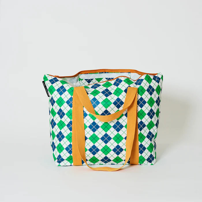 Argyle Medium Zip Tote