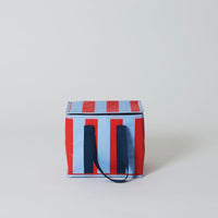 Red & Blue Stripe Mini Insulated Tote