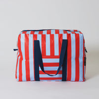 Red & Blue Stripe Overnight Bag