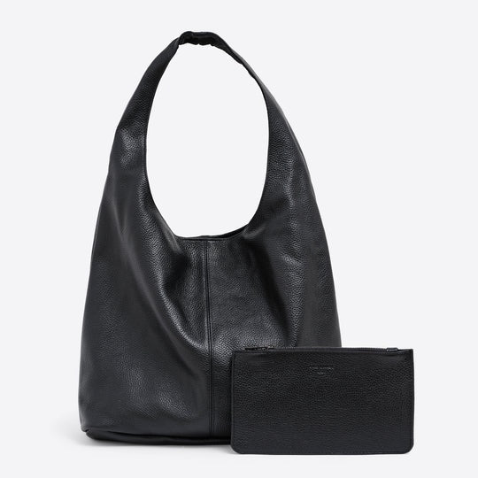 Scarlett Black Leather Hobo