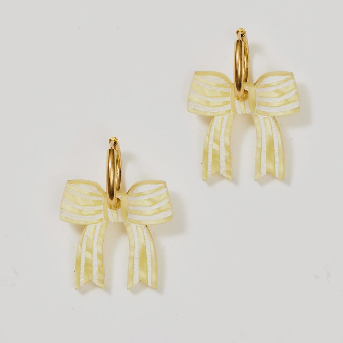 Butter Yellow Bow Earrings