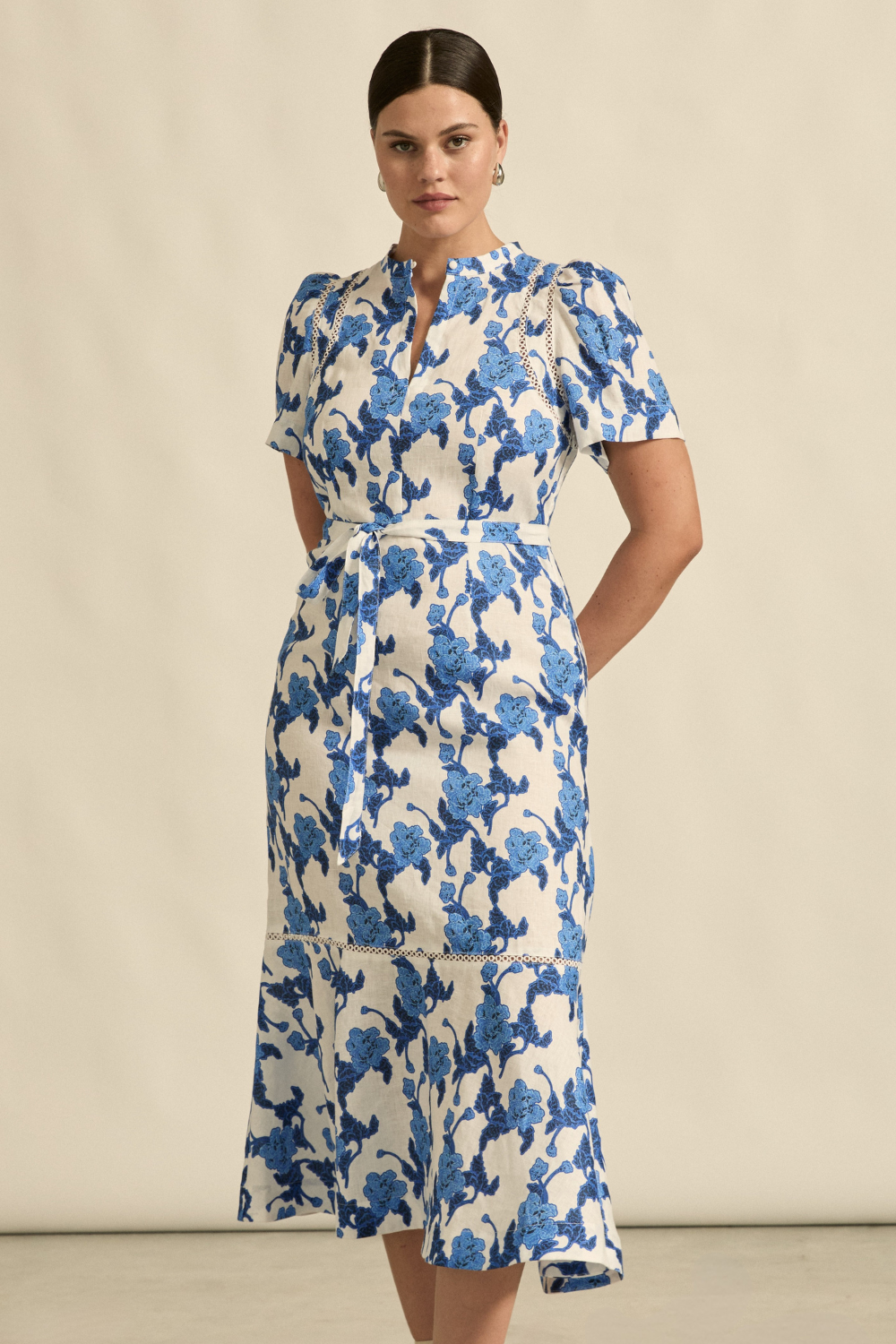 Cable Dress - Azure Bouquet