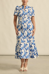 Cable Dress - Azure Bouquet