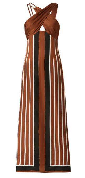 The Ellery Dress - Cherrywood Stripe