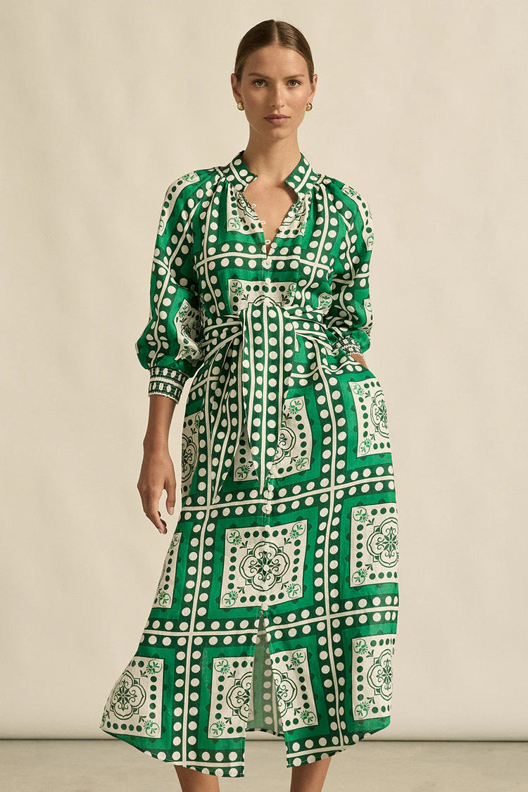 Flourish Dress - Parrot Scarf