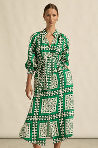 Flourish Dress - Parrot Scarf