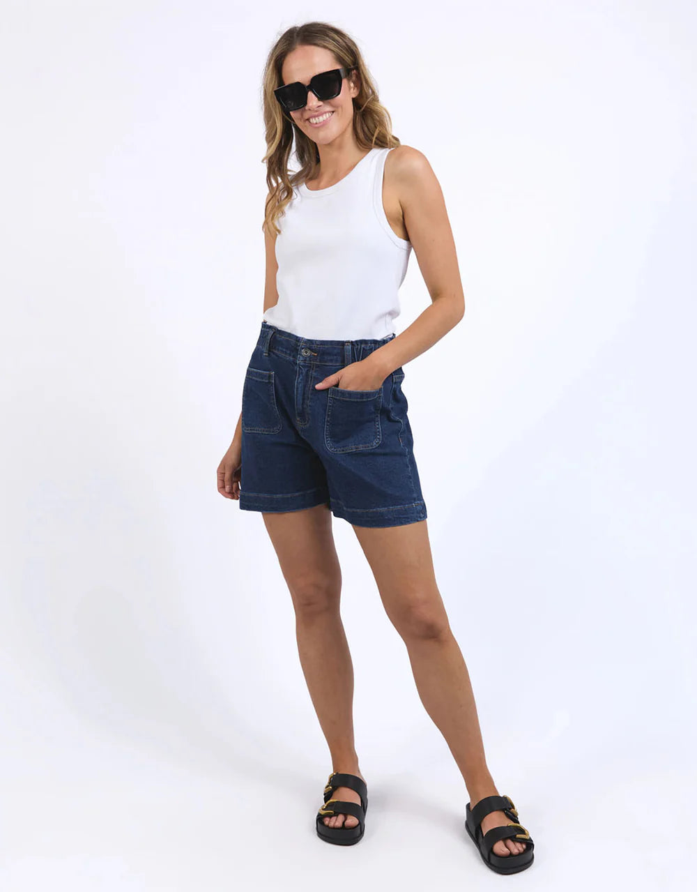 Lennox Denim Shorts - Dark Blue