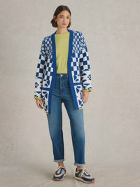 Geo Mix Cardi / Blue Multi