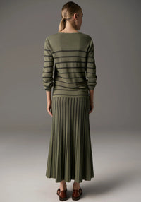 Gizelle Lurex Stripe Knit Top