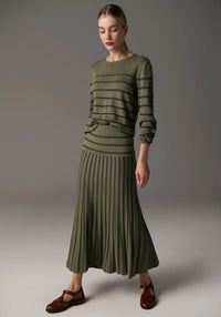 Gizelle Lurex Stripe Knit Top