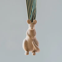 Beech Wood Kangaroo with Ribbon