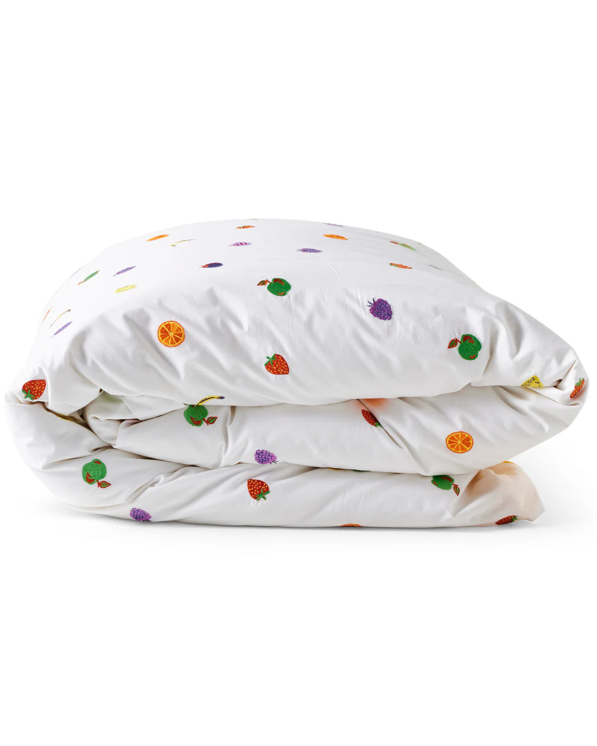 Fruit Salad Embroidered Cotton Quilt Cover / KS/Double
