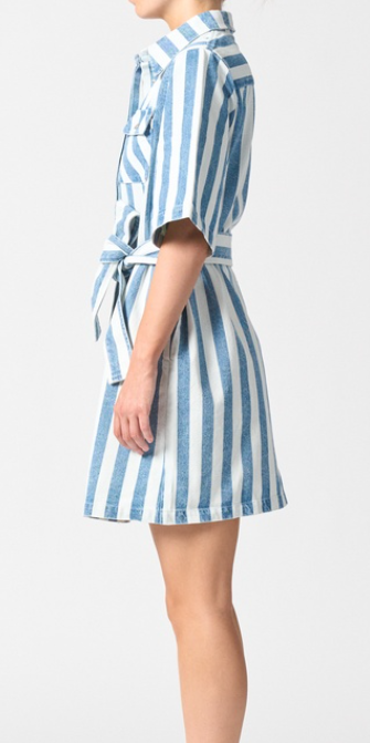 Mayfair Dress - Denim Stripe