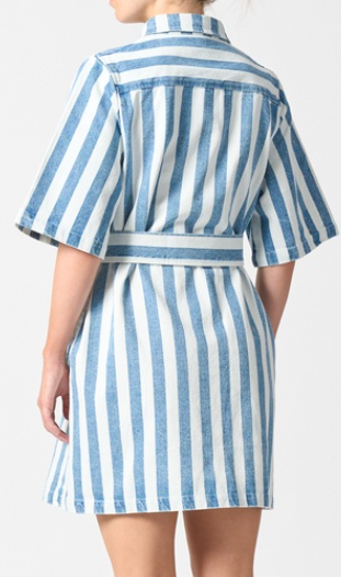 Mayfair Dress - Denim Stripe