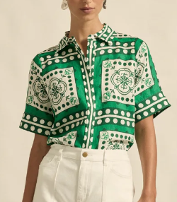 Pixel Top - Parrot Scarf