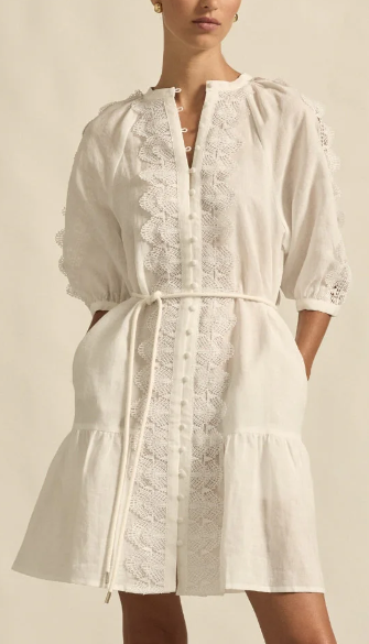 Unfurl Dress - Porcelain