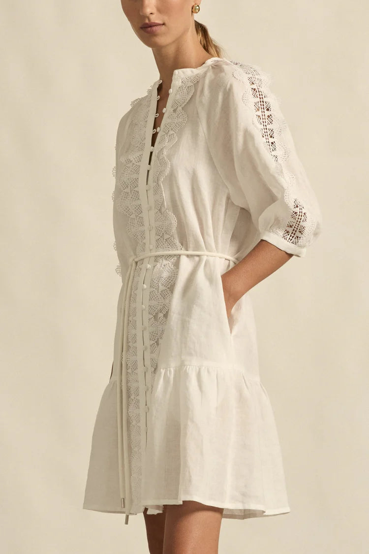 Unfurl Dress - Porcelain