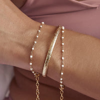 Peggy Gold & Enamel Bracelet / Vanilla