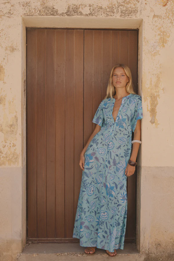 Marin Dress- Shellflower Blue