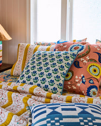 Kip&Co x Anna Spiro Indian Summer White Embroidered Cushion